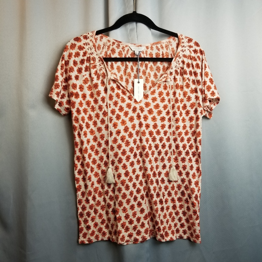 Lucky brand boho style v neck